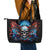Wings Skull Leather Tote Bag People Are Asking Me Which Sign I was Born Under I Was Born Under A Warning Sigh - Wonder Print Shop