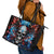 Wings Skull Leather Tote Bag People Are Asking Me Which Sign I was Born Under I Was Born Under A Warning Sigh - Wonder Print Shop