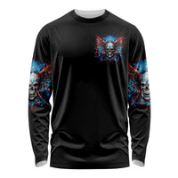 Wings Skull Long Sleeve Shirt People Are Asking Me Which Sign I was Born Under I Was Born Under A Warning Sigh - Wonder Print Shop