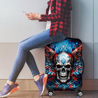 Wings Skull Luggage Cover People Are Asking Me Which Sign I was Born Under I Was Born Under A Warning Sigh - Wonder Print Shop
