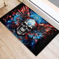 Wings Skull Rubber Doormat People Are Asking Me Which Sign I was Born Under I Was Born Under A Warning Sigh - Wonder Print Shop