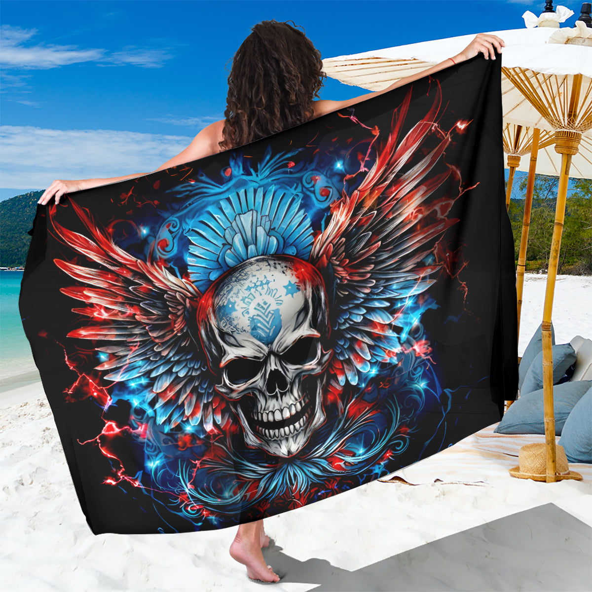Wings Skull Sarong People Are Asking Me Which Sign I was Born Under I Was Born Under A Warning Sigh