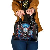 Wings Skull Shoulder Handbag People Are Asking Me Which Sign I was Born Under I Was Born Under A Warning Sigh