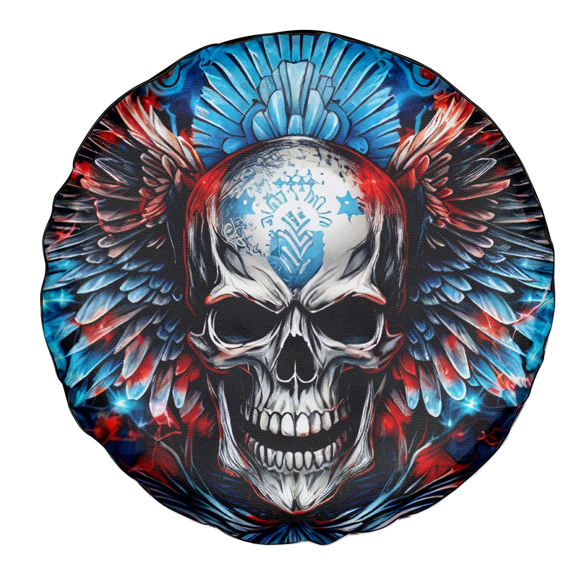 Wings Skull Spare Tire Cover People Are Asking Me Which Sign I was Born Under I Was Born Under A Warning Sigh - Wonder Print Shop