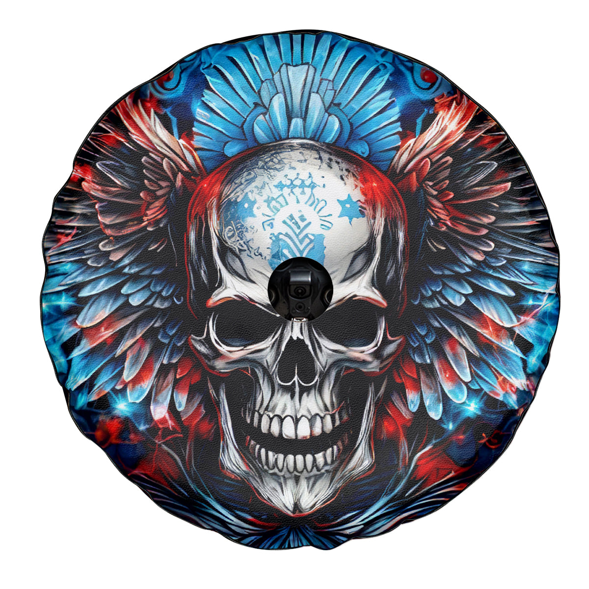 Wings Skull Spare Tire Cover People Are Asking Me Which Sign I was Born Under I Was Born Under A Warning Sigh - Wonder Print Shop
