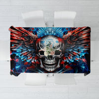 Wings Skull Tablecloth People Are Asking Me Which Sign I was Born Under I Was Born Under A Warning Sigh - Wonder Print Shop