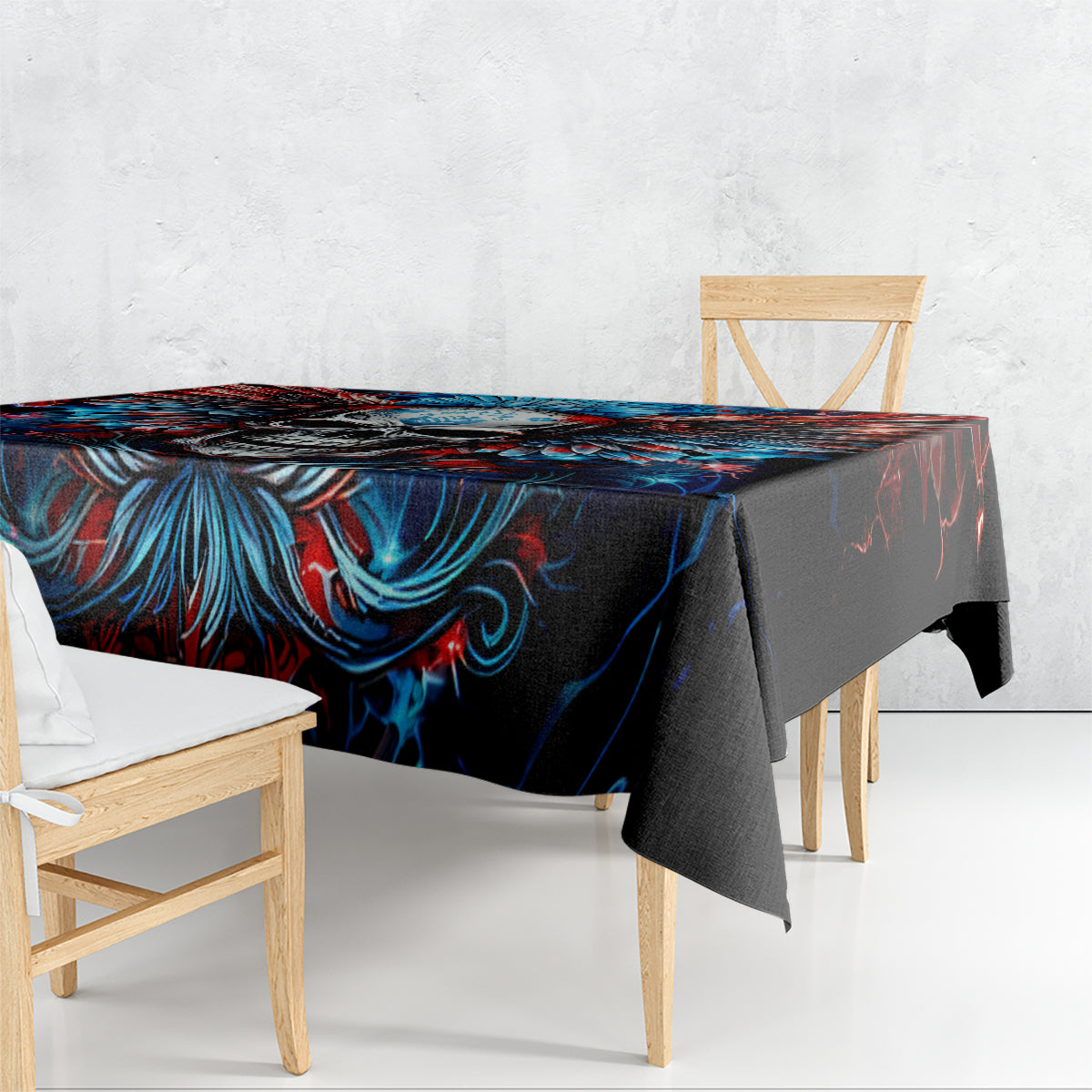 Wings Skull Tablecloth People Are Asking Me Which Sign I was Born Under I Was Born Under A Warning Sigh - Wonder Print Shop