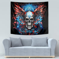 Wings Skull Tapestry People Are Asking Me Which Sign I was Born Under I Was Born Under A Warning Sigh - Wonder Print Shop