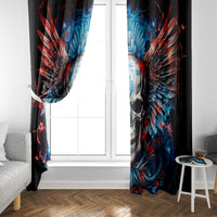 Wings Skull Window Curtain People Are Asking Me Which Sign I was Born Under I Was Born Under A Warning Sigh - Wonder Print Shop