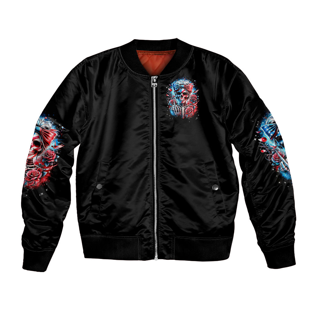 Lady Skull Bomber Jacket Yes I'm A Bitch But Not Your - Wonder Print Shop