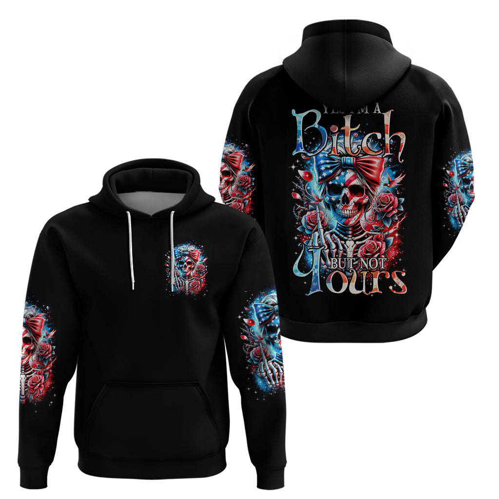 Lady Skull Hoodie Yes I'm A Bitch But Not Your - Wonder Print Shop