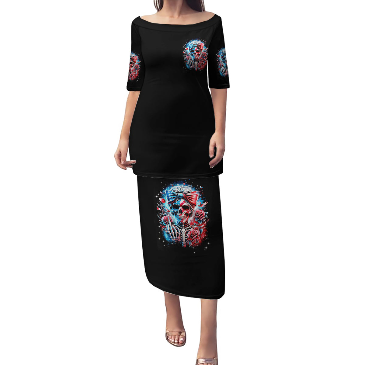 Lady Skull Puletasi Yes I'm A Bitch But Not Your - Wonder Print Shop