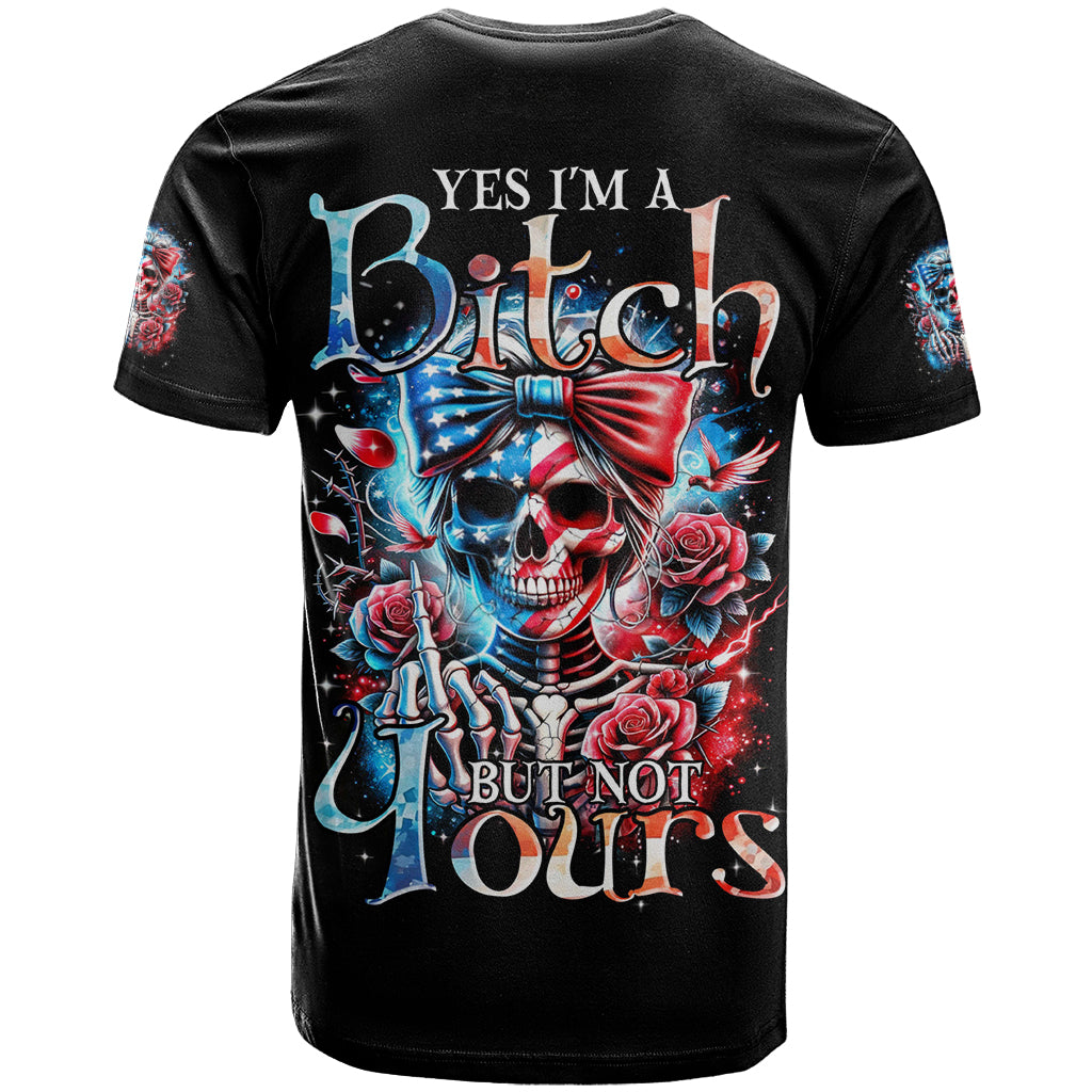 Lady Skull T Shirt Yes I'm A Bitch But Not Your - Wonder Print Shop