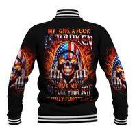 My Give A Fuck Is Broken But My Go Fuck Your Self Baseball Jacket - Wonder Print Shop