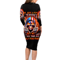 My Give A Fuck Is Broken But My Go Fuck Your Self Family Matching Long Sleeve Bodycon Dress and Hawaiian Shirt - Wonder Print Shop