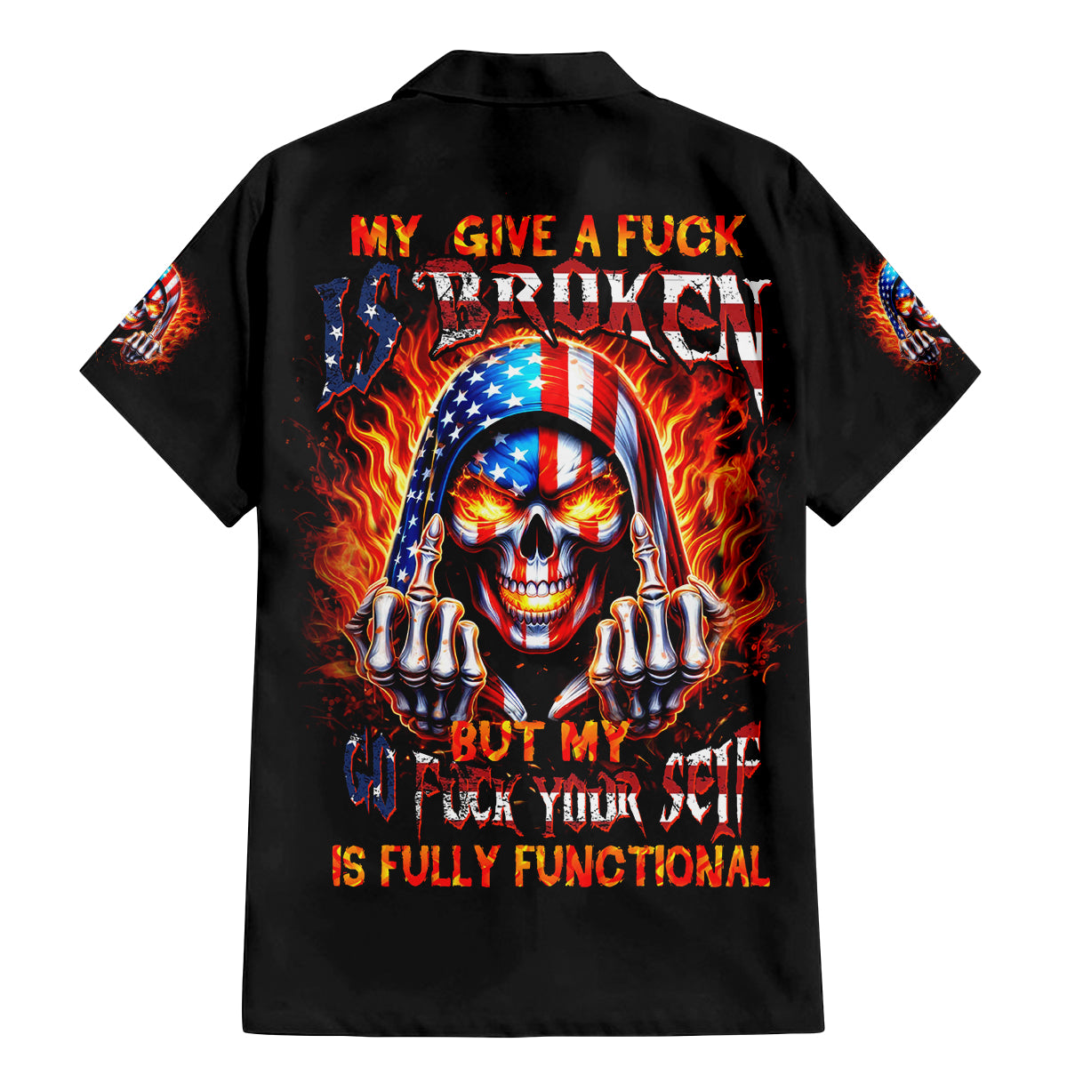 My Give A Fuck Is Broken But My Go Fuck Your Self Family Matching Mermaid Dress and Hawaiian Shirt - Wonder Print Shop