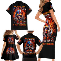 My Give A Fuck Is Broken But My Go Fuck Your Self Family Matching Short Sleeve Bodycon Dress and Hawaiian Shirt - Wonder Print Shop