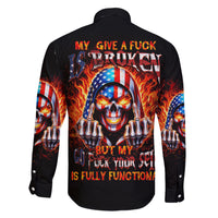 My Give A Fuck Is Broken But My Go Fuck Your Self Family Matching Short Sleeve Bodycon Dress and Hawaiian Shirt - Wonder Print Shop