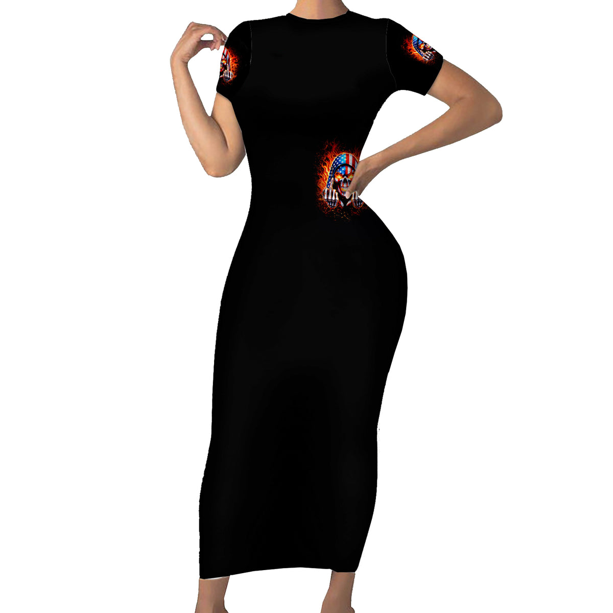 My Give A Fuck Is Broken But My Go Fuck Your Self Short Sleeve Bodycon Dress - Wonder Print Shop