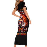 My Give A Fuck Is Broken But My Go Fuck Your Self Short Sleeve Bodycon Dress - Wonder Print Shop
