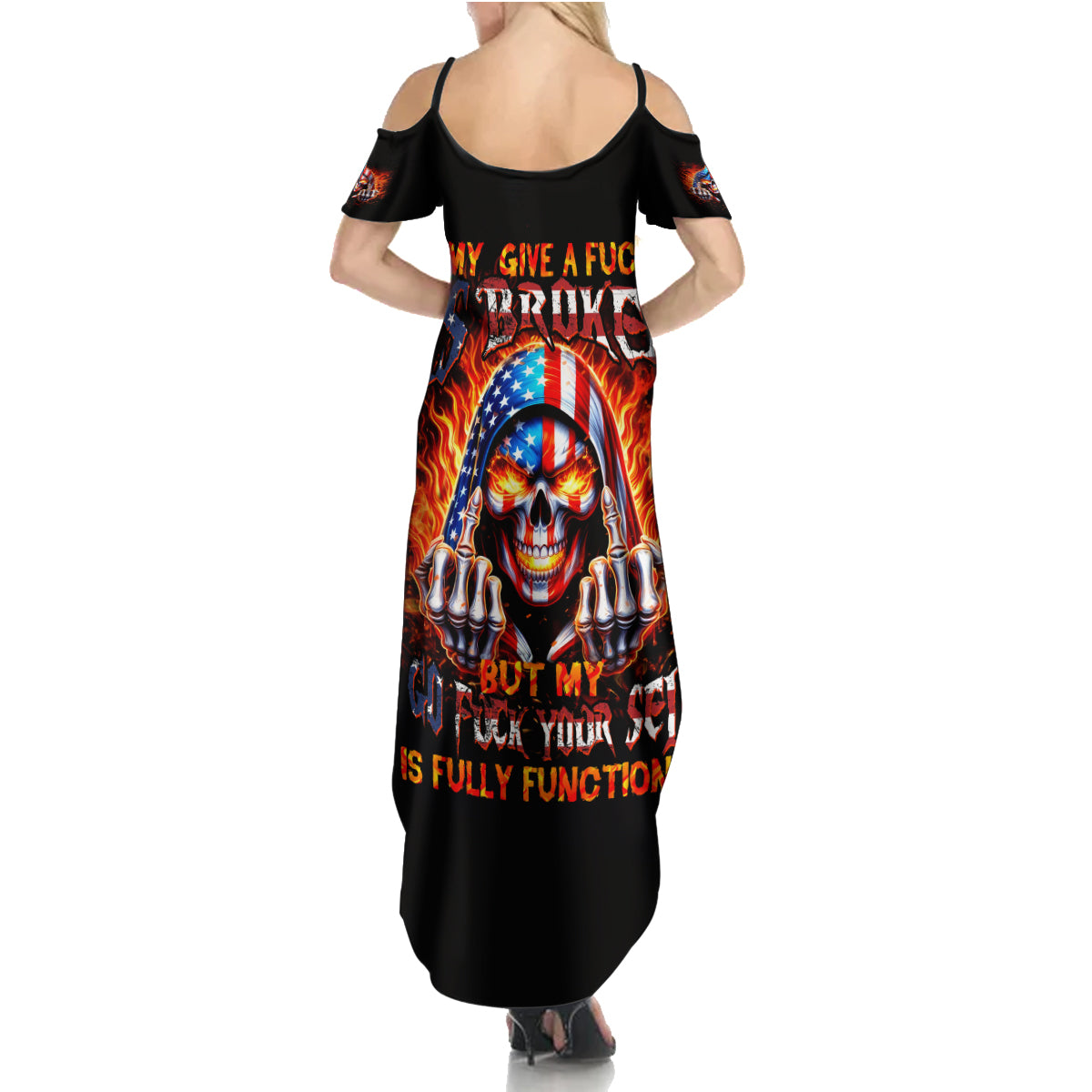 My Give A Fuck Is Broken But My Go Fuck Your Self Summer Maxi Dress - Wonder Print Shop