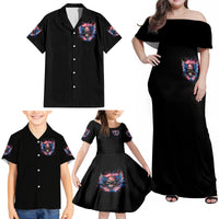 American Skull Family Matching Off Shoulder Maxi Dress and Hawaiian Shirt I'm Not Anti Social I'm Just Not User Friendly - Wonder Print Shop
