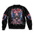 American Skull Sleeve Zip Bomber Jacket I'm Not Anti Social I'm Just Not User Friendly - Wonder Print Shop