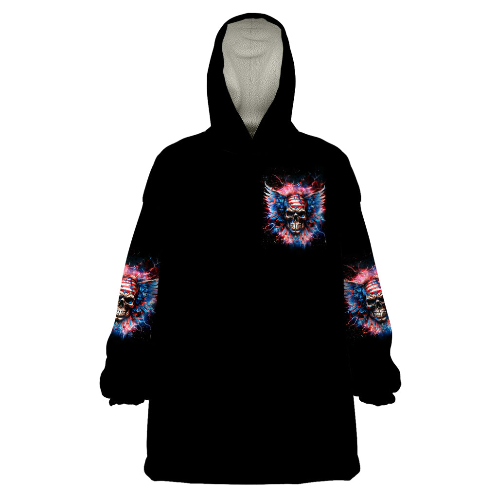 American Skull Wearable Blanket Hoodie I'm Not Anti Social I'm Just Not User Friendly - Wonder Print Shop
