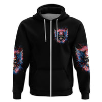 American Skull Zip Hoodie I'm Not Anti Social I'm Just Not User Friendly - Wonder Print Shop