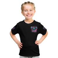 Rose Skull Kid T Shirt Heaven Don't Want Me And Hell's Afraid I'll Take Over - Wonder Print Shop