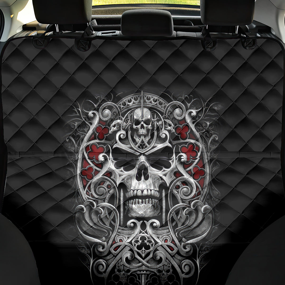 Skull Back Car Seat Cover Ethereal Reapers Skull-Faced Death Angels - Wonder Print Shop