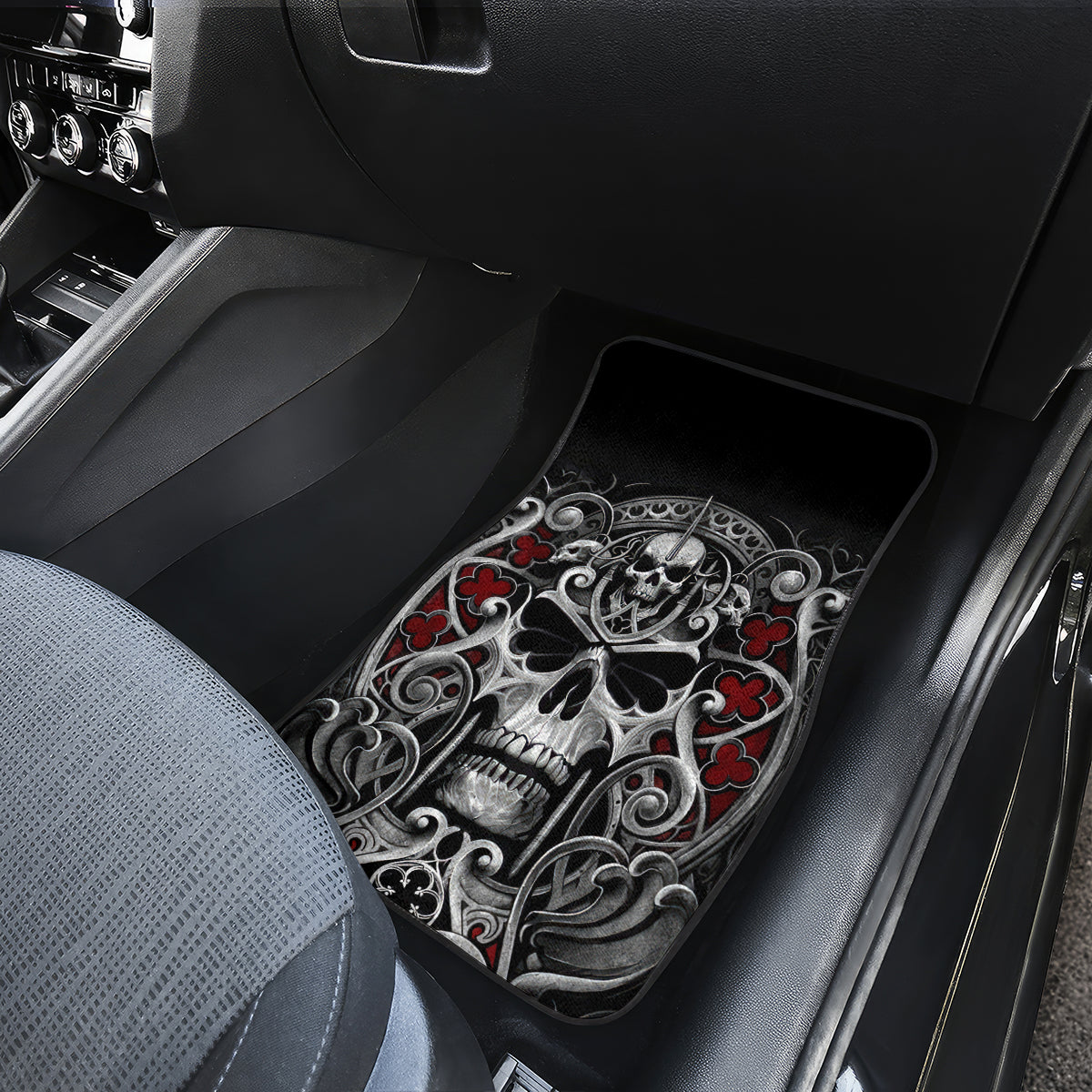 Skull Car Mats Ethereal Reapers Skull-Faced Death Angels - Wonder Print Shop