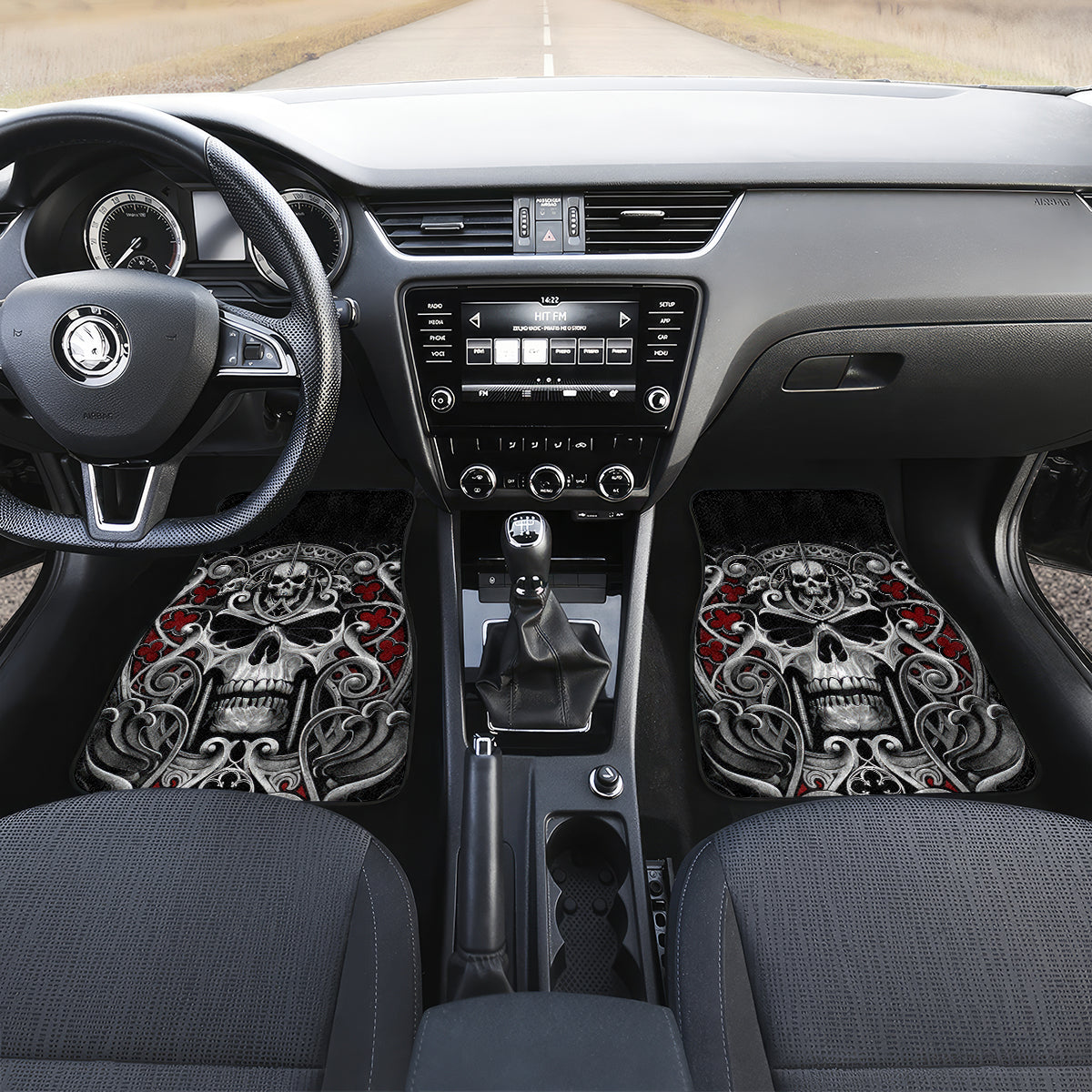Skull Car Mats Ethereal Reapers Skull-Faced Death Angels - Wonder Print Shop
