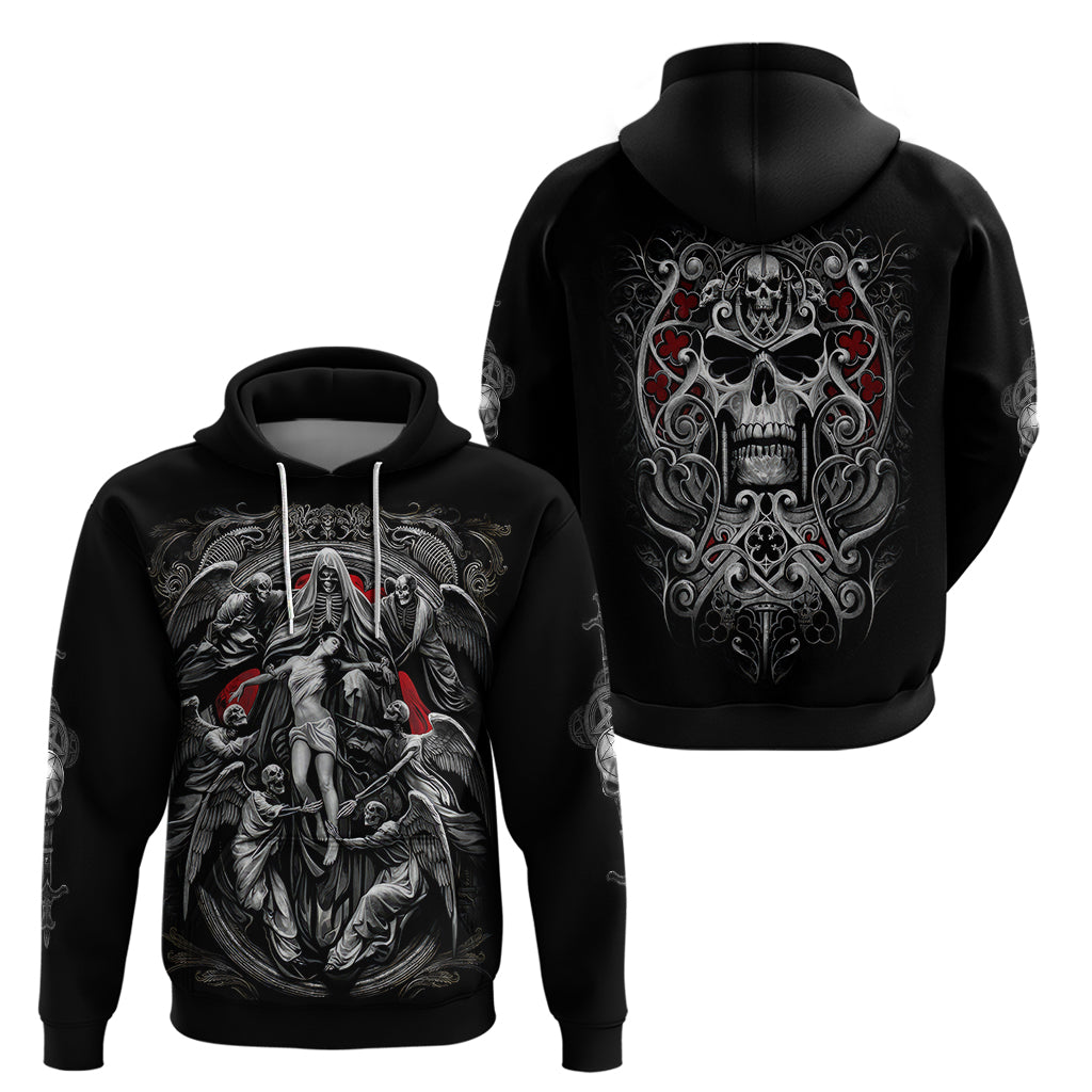 Skull Hoodie Ethereal Reapers Skull-Faced Death Angels - Wonder Print Shop