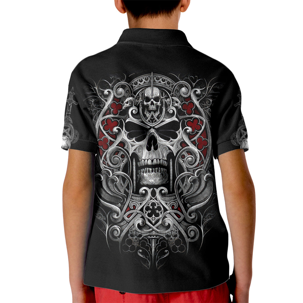 Skull Kid Polo Shirt Ethereal Reapers Skull-Faced Death Angels - Wonder Print Shop