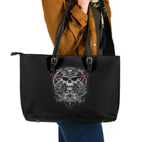 Skull Leather Tote Bag Ethereal Reapers Skull-Faced Death Angels - Wonder Print Shop