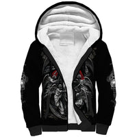 Skull Sherpa Hoodie Ethereal Reapers Skull-Faced Death Angels - Wonder Print Shop