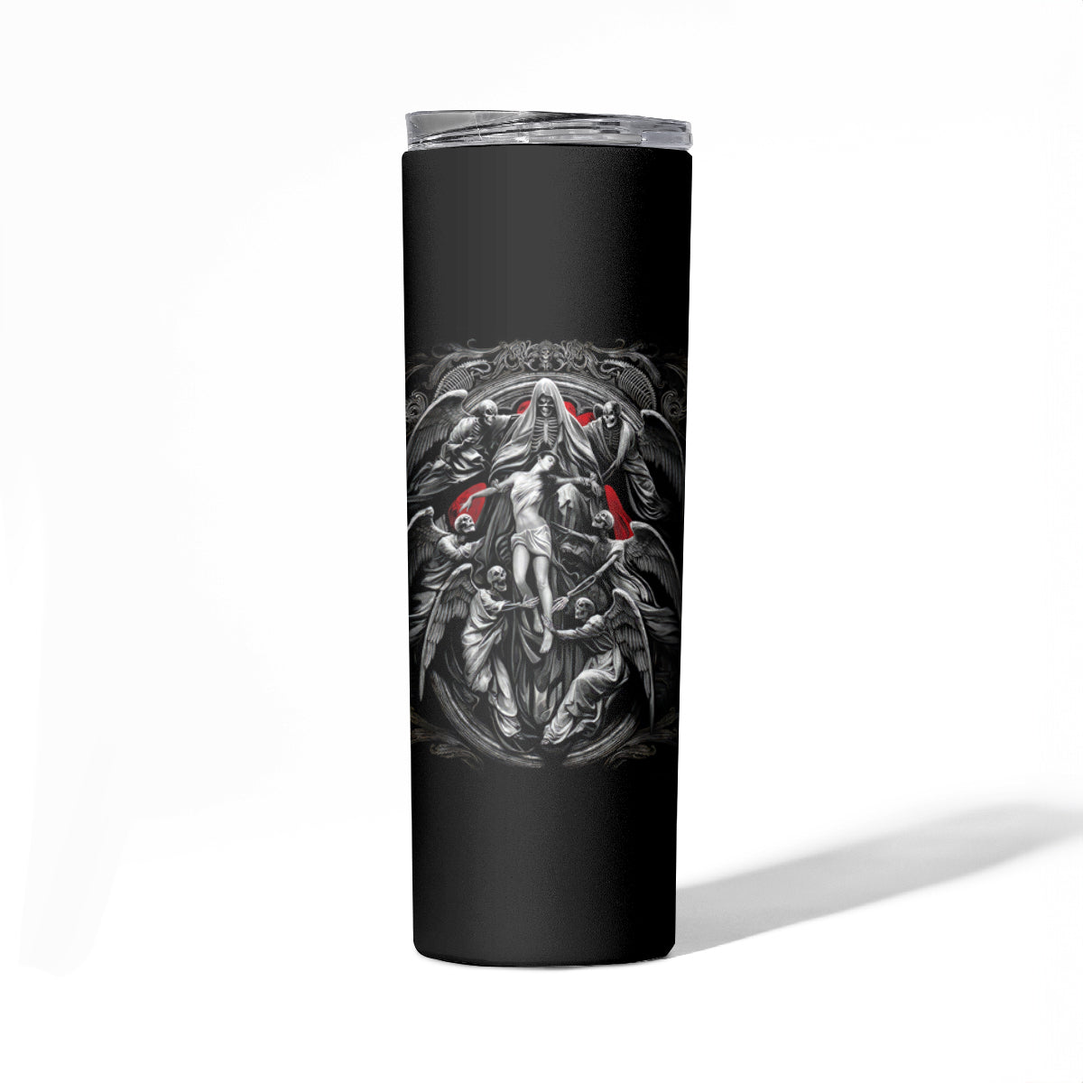 Skull Skinny Tumbler Ethereal Reapers Skull-Faced Death Angels - Wonder Print Shop