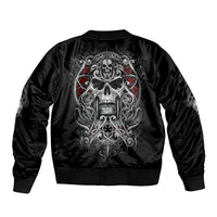 Skull Sleeve Zip Bomber Jacket Ethereal Reapers Skull-Faced Death Angels - Wonder Print Shop