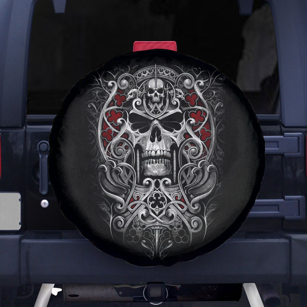 Skull Spare Tire Cover Ethereal Reapers Skull-Faced Death Angels - Wonder Print Shop