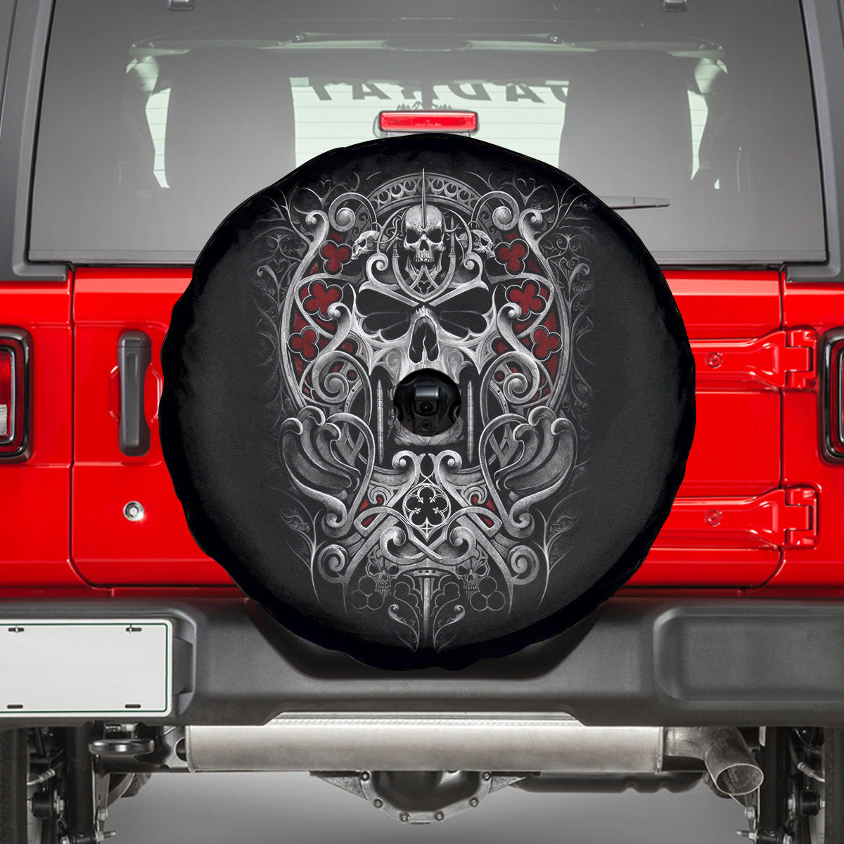 Skull Spare Tire Cover Ethereal Reapers Skull-Faced Death Angels - Wonder Print Shop