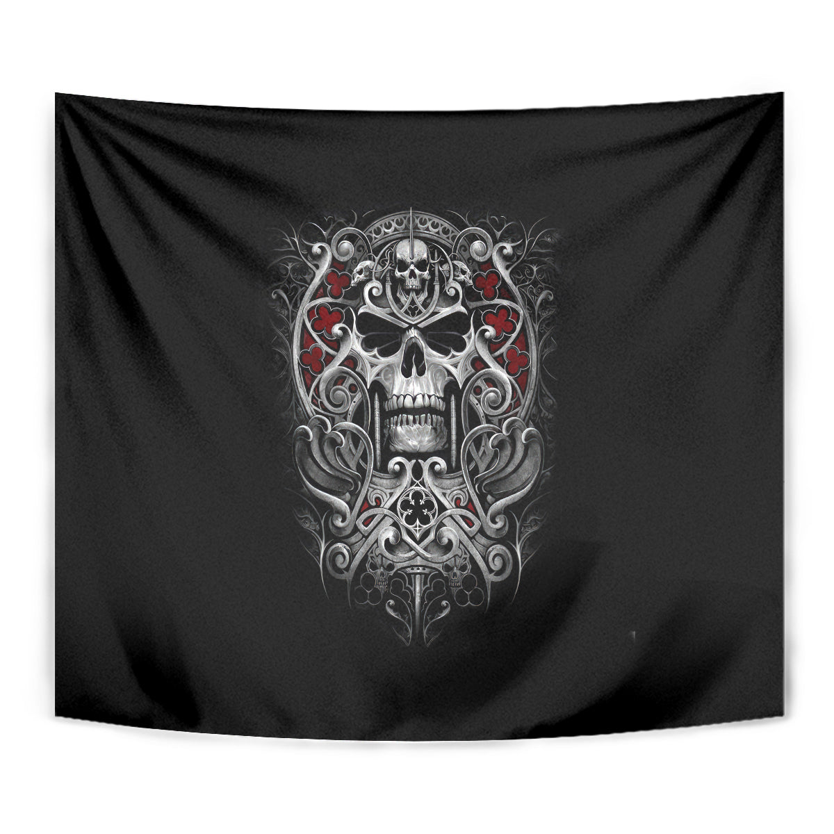 Skull Tapestry Ethereal Reapers Skull-Faced Death Angels - Wonder Print Shop