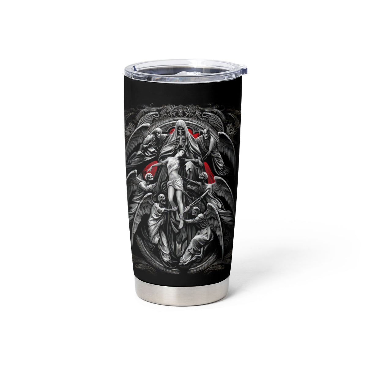 Skull Tumbler Cup Ethereal Reapers Skull-Faced Death Angels - Wonder Print Shop