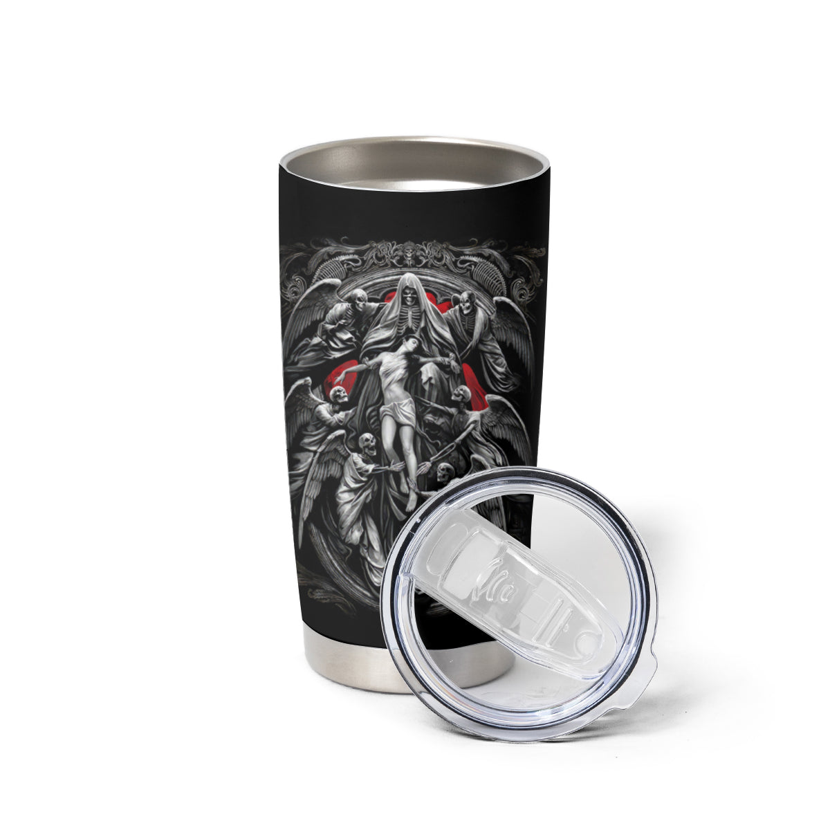 Skull Tumbler Cup Ethereal Reapers Skull-Faced Death Angels - Wonder Print Shop