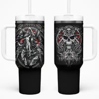 Skull Tumbler With Handle Ethereal Reapers Skull-Faced Death Angels - Wonder Print Shop