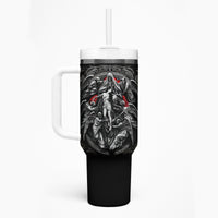Skull Tumbler With Handle Ethereal Reapers Skull-Faced Death Angels - Wonder Print Shop