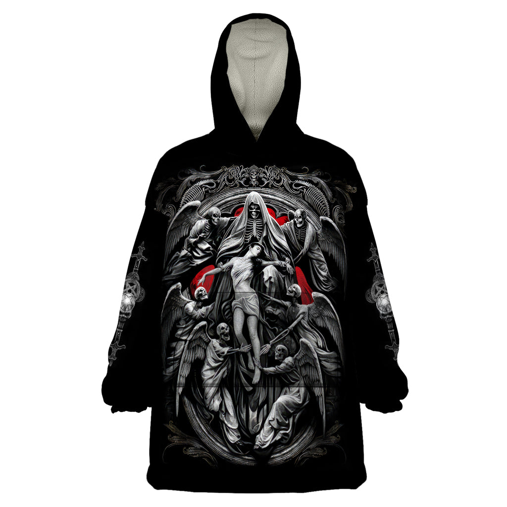 Skull Wearable Blanket Hoodie Ethereal Reapers Skull-Faced Death Angels - Wonder Print Shop