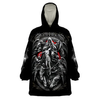 Skull Wearable Blanket Hoodie Ethereal Reapers Skull-Faced Death Angels - Wonder Print Shop