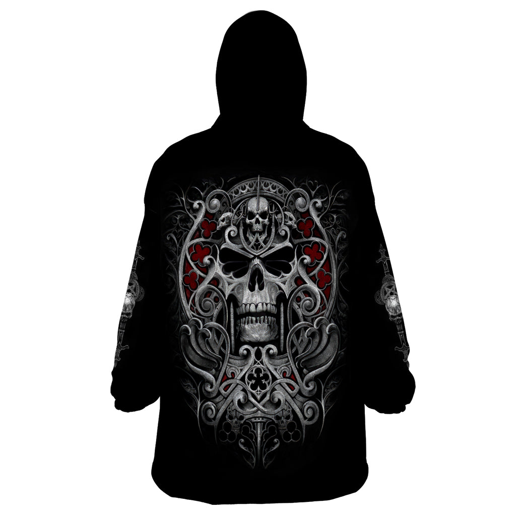 Skull Wearable Blanket Hoodie Ethereal Reapers Skull-Faced Death Angels - Wonder Print Shop