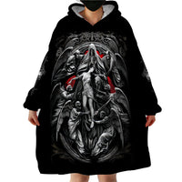 Skull Wearable Blanket Hoodie Ethereal Reapers Skull-Faced Death Angels - Wonder Print Shop